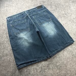 Southpole Men’s 44 Baggy Denim Jorts Blue Y2K Hip Hop Streetwear
